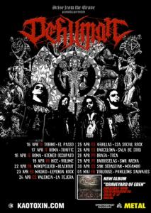 Dehuman Southern European tour 2015 poster