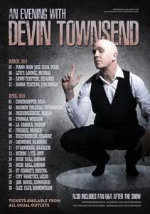Devin Townsend EU & UK acoustic Tour 2019 poster