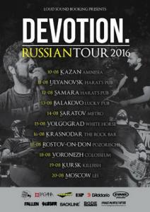 Devotion Russian Tour 2016 poster