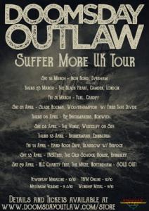 Doomsday Outlaw UK Tour 2017 poster