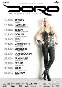 Doro Euro Tour 2018/2019 poster