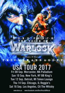 Doro US Tour 2017 poster