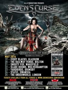 Eden’s Curse UK Headlining Tour 2014 poster