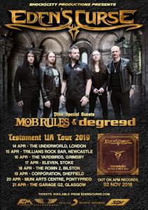 Eden’s Curse UK Tour 2019 poster