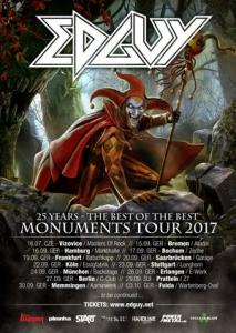 Edguy Euro Tour 2017 poster