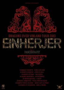 Einherjer Dragons Over Vinland Tour 2013 poster