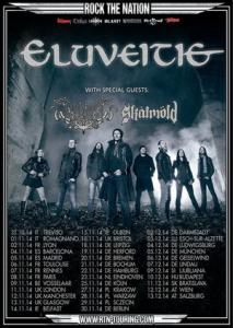 Eluveitie European tour 2014 poster