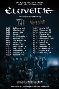 Eluveitie North Amrerican tour 2014 poster