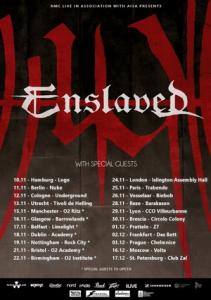 Enslaved Euro & UK Tour 2017 poster