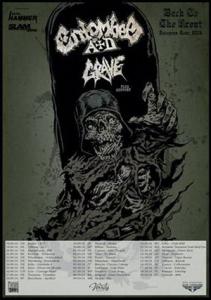 Entombed A.D. Euro tour 2014 poster