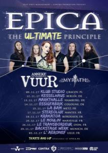 Epica Euro Tour 2017 poster