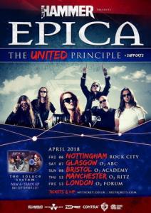 Epica UK Tour 2018 poster