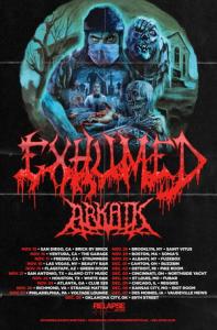 Exhumed US Tour 2017 poster