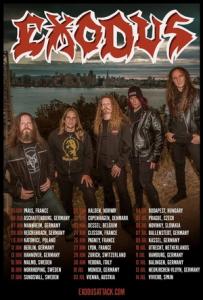 Exodus Euro Summer Tour 2018 poster