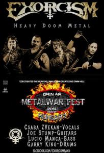 Exorcism MetalWar Fest 2014 poster