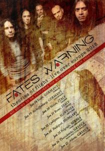 Fates Warning Euro Tour 2018 poster
