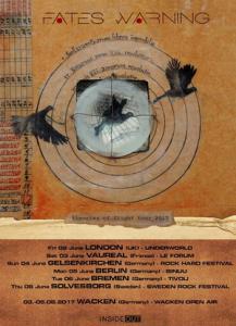 Fates Warning Euro Tour 2017 poster