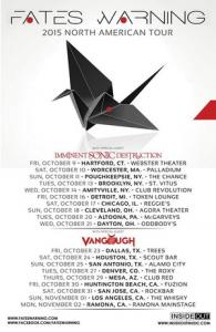 Fates Warning US Tour 2015 poster