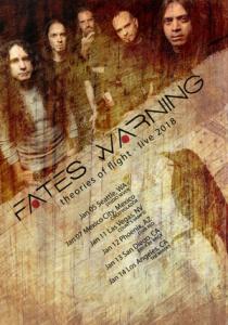 Fates Warning US & Mexican Tour 2018 poster