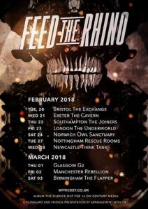 Feed The Rhino UK Tour 2018 poster