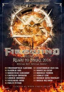 Firewind European Tour 2016 poster
