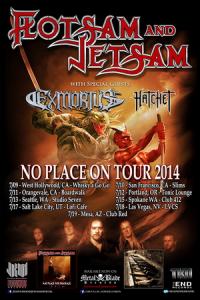 Flotsam and Jetsam No Place on Tour 2014 poster