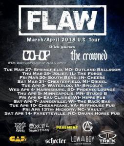 Flaw US Tour 2018 poster