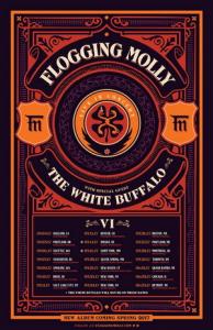 Flogging Molly North American Tour 2017 poster