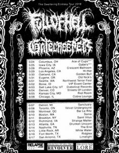 Full Of Hell and Gatecreeper North American Tour 2018 poster