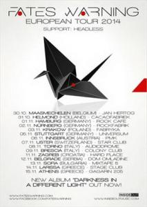 Fates Warning Euro Tour 2014 poster