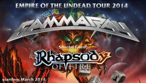 Gamma Ray Empire of the Undead tour 2014