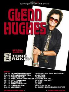 Glenn Hughes - Stone Broken UK Tour 2016 poster
