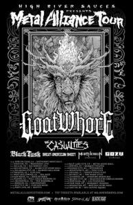 Goatwhore Metal Alliance tour 2018 poster