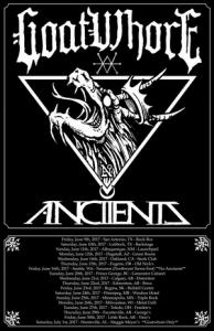 Goatwhore North American Tour 2017 poster