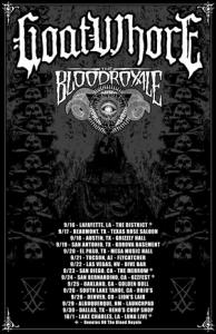 Goatwhore US Tour 2016 poster