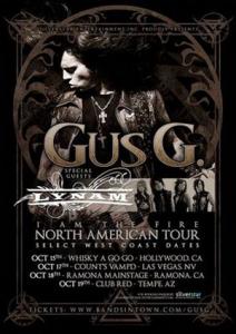 Gus G. North American tour 2014 poster