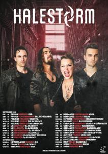 Halestorm EU & UK Tour 2018 poster