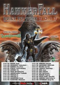 HammerFall Euro Tour 2017 poster