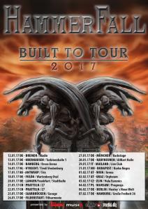 HammerFall Euro Tour 2017 poster
