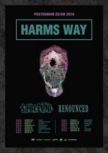 Harm’s Way Euro Tour 2018 poster