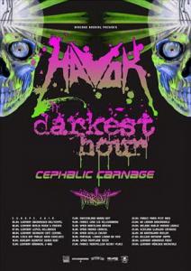 Havok Euro Tour 2018 poster
