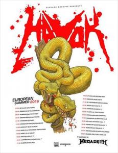 Havok European Tour 2016 poster