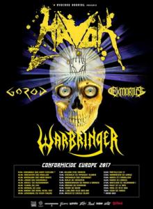 Havok Euro Tour 2017 poster