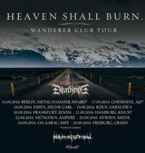 Heaven Shall Burn Wanderer Club Tour 2016 poster