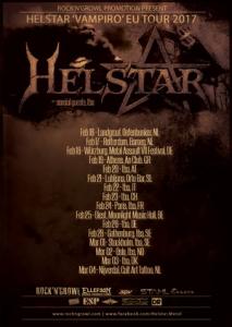 Helstar European Tour 2017 poster