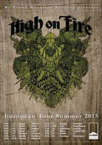High On Fire Euro tour 2015 poster
