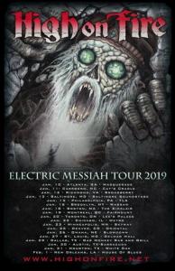 High On Fire US Tour 2019 poster