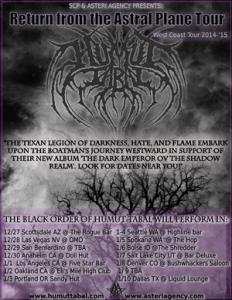 Humut Tabal West Coast Tour poster
