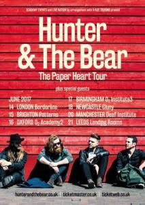 Hunter & The Bear UK Tour 2017 poster