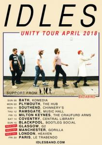 Idles UK Tour 2018 poster